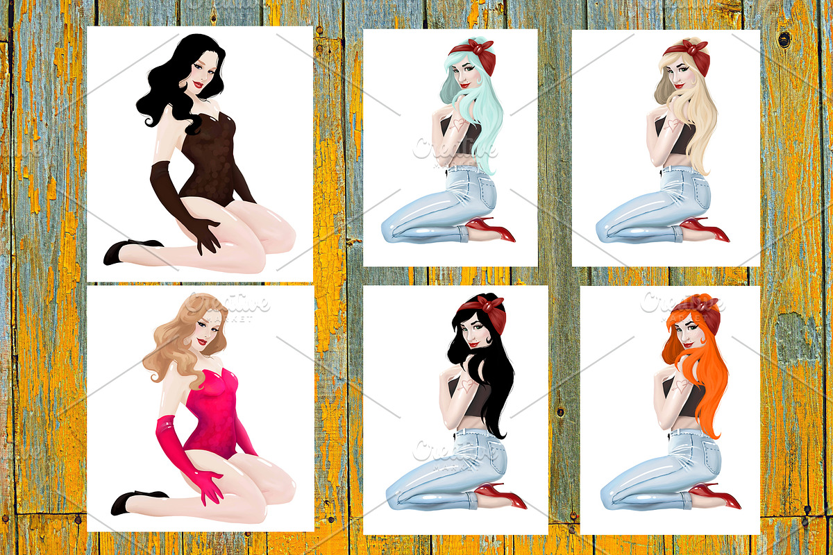 Pretty girl in the style of pin-up, an Illustration by Vavavka (Photo 5 of 5)