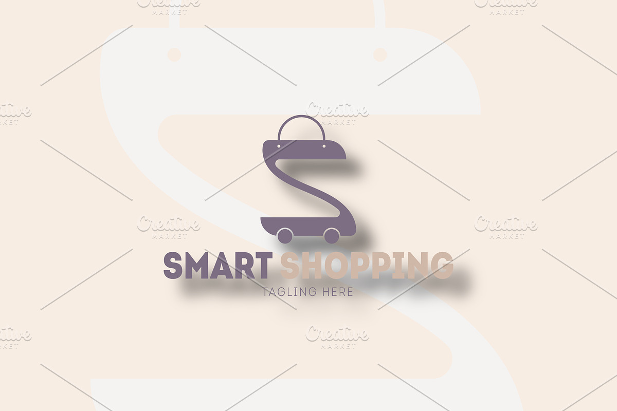 Modern S Letter Shopping Cart Logo, a Branding & Logo Template by Salman Shop