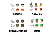 180 People of the world ICONS, an Outline Icon by beguima (Thumbnail 2 of 9)