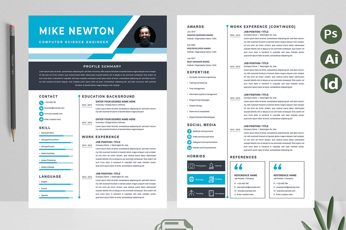 Job Application CV | Modern Resume, a Resume Template by Attractive Resume (Photo 2 of 3)