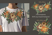 Watercolor flowers Chrysanthemum, a Decorative Illustration by Artcard Watercolor (Thumbnail 4 of 5)
