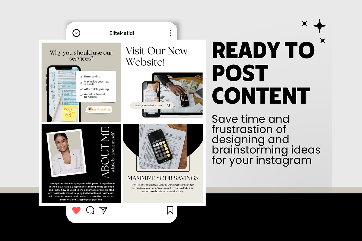 Tax Preparer Marketing, a Social Media Template by EliteMatidi (Photo 3 of 8)