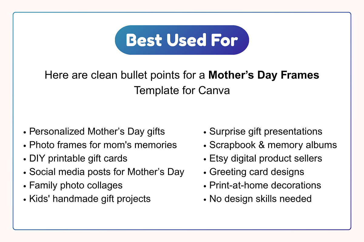Mothers Day Photo Frame Canva, a Poster Template by Snapybiz (Photo 9 of 12)