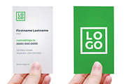 Hand Holding Business Card Template, a Print Template by Loudoun Design Co. (Thumbnail 2 of 4)