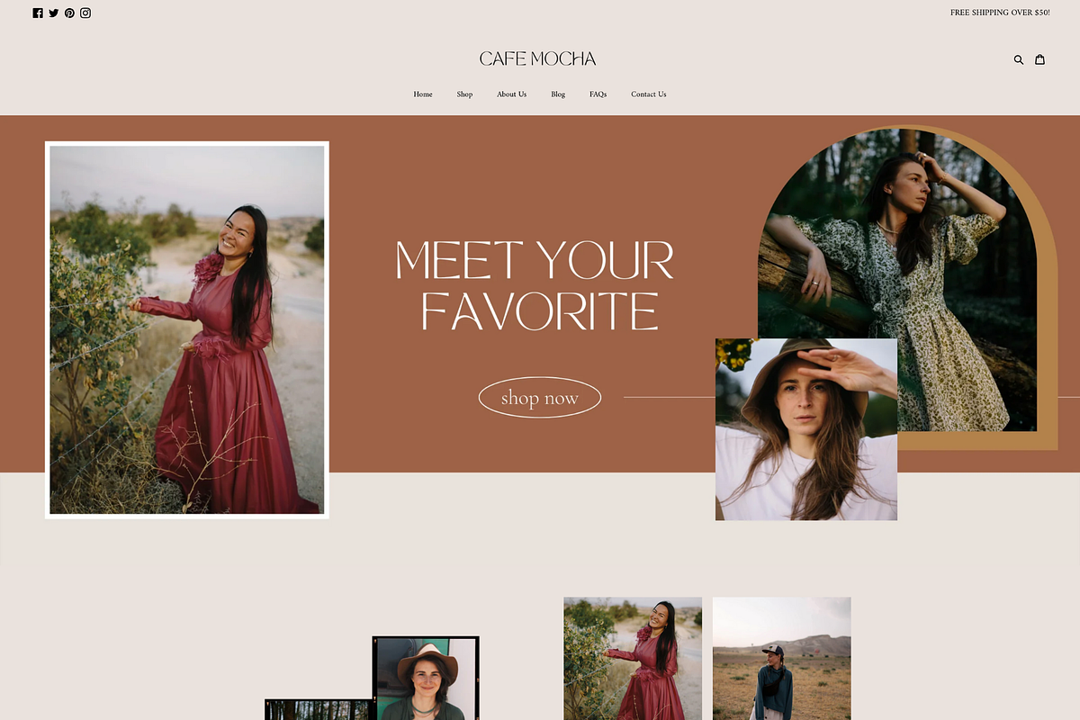 Neutral Shopify Theme | Cafe Mocha, a Templates & Theme by Easy Website Themes (Photo 1 of 8)