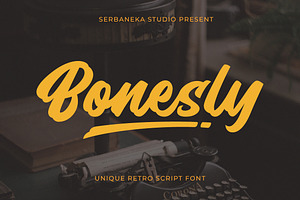 Bonesly Retro Script Font