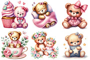 Mothers Day & Baby Girl Teddy Clipar, an Illustration by Sublimation Artist (Thumbnail 2 of 6)