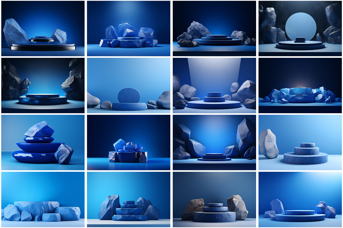 Blue Podium Background, a Background Graphic by Forhadx5 (Photo 4 of 4)
