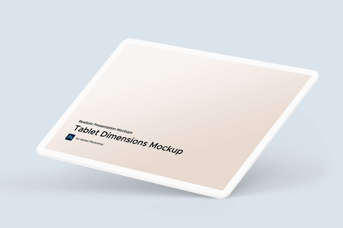 Tablet Dimensions Mockup, a Product Mockup by KL-Webmedia (Photo 15 of 16)