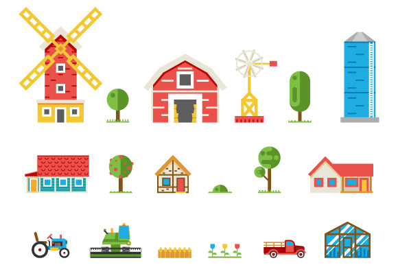 Farm Village Rural Buildings