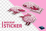 Stickers Mock-Up, a Packaging Mockup by Popova_Irina (Thumbnail 1 of 4)