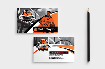 Basketball Business Card Template, a Business Card Template by BrandPacks