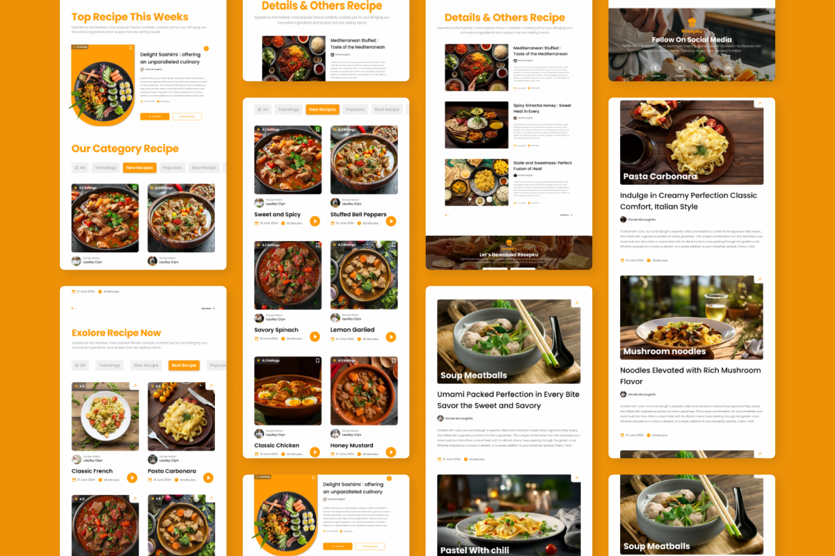 Resepku - Foods Recipe Landing Page, a Landing Page Template by productype1 (Photo 4 of 5)