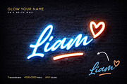 Neon Names Photoshop Templates, a Layer Style Add-On by Andrew Skoch Design (Thumbnail 2 of 7)