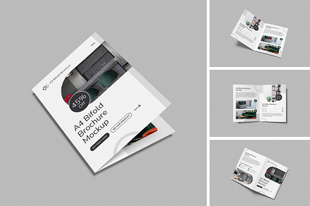A4 Bifold Brochure Mockup