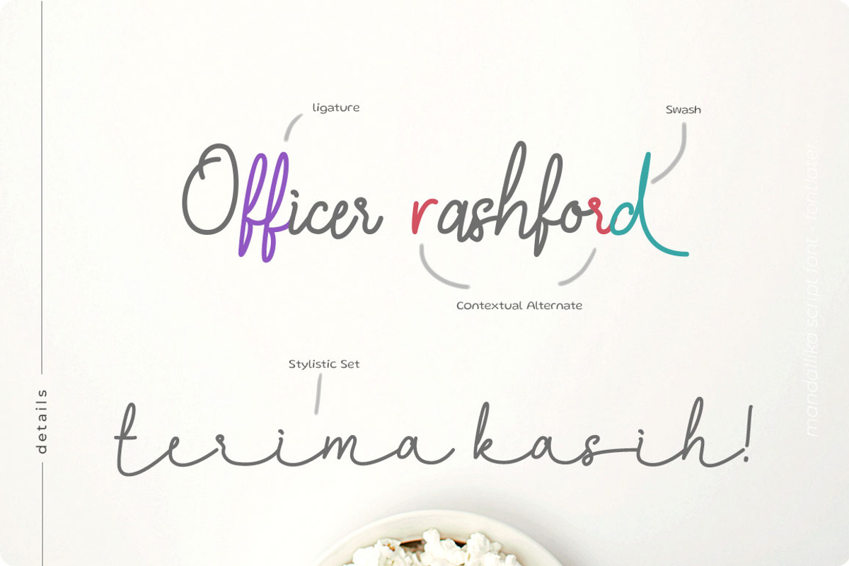 Mandallika | Handwritten Font Series, a Script Font by Ngapak Studio (Photo 8 of 12)
