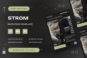 Strom - Event Invitation, an Invitation Template by StreaksideStd