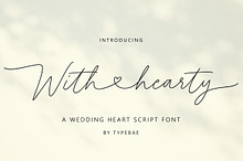 With Hearty - Heart Script Font