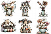 Whimsical Easter Bunny Clipart, an Illustration by Daily.Designs (Thumbnail 3 of 7)