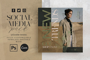 New Trends Social Media Pack Flyer