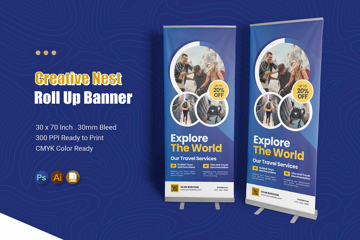 Creative Nest - Roll Up Banner, a Print Template by Esensifiksi.studio (Photo 1 of 2)
