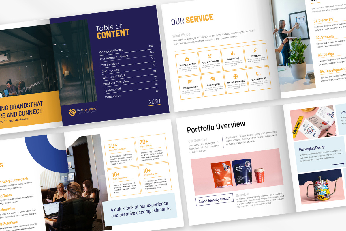 Branding Portfolio Square Brochure, a Brochure Template by twinstd (Photo 6 of 6)