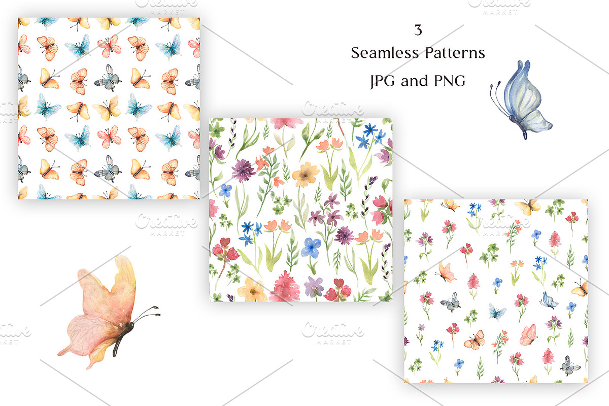 Watercolor Wildflower & Butterfly, a Decorative Illustration by MayaNavits (Photo 6 of 8)
