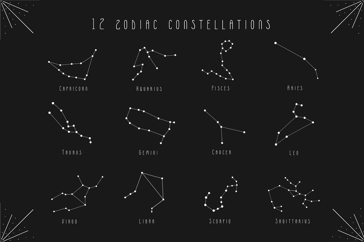 Zodiac Cats.Mystic astrology clipart, an Animal Illustration by Samnay Arts (Photo 4 of 16)