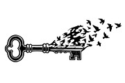 50 Flying Keys Silhouette Vector Bun, an Illustration by Designs_River (Thumbnail 4 of 51)