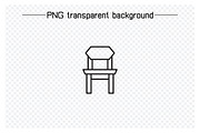 Chair Line Icons Set, an Outline Icon by Designfour (Thumbnail 4 of 7)