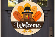 Welcome Turkey Thanksgiving SVG, an Object Graphic by OK Design (Thumbnail 2 of 3)