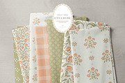 Vintage Peach Floral Print Patterns, a Pattern Graphic by Eclectic Anthology (Thumbnail 6 of 14)