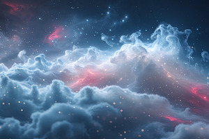 Swirling nebula cloud, an Illustration by wavebreak