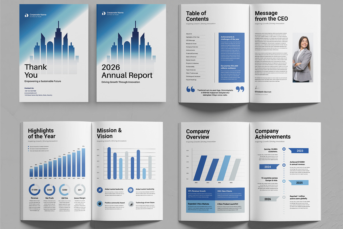 Annual Report Brochure Template preview 2