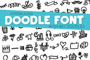 Doodle Font - With 90 Dingbats, a Symbol Font by CraftyLittleNodes (Thumbnail 1 of 4)