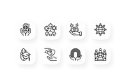 Tolerance 16 Thin Line Icons Set, a Solid Icon by Alex Blogoodf (Thumbnail 2 of 5)