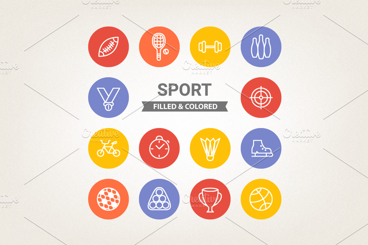 Circle sport icons preview 3