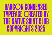 TNSC Barcon - Condensed Sans, a Sans Serif Font by The Native Saint Club (Thumbnail 9 of 16)