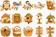 Autumn Woodland Animals Fall Clipart, an Animal Illustration by SugarCloudStudioArt (Thumbnail 4 of 6)