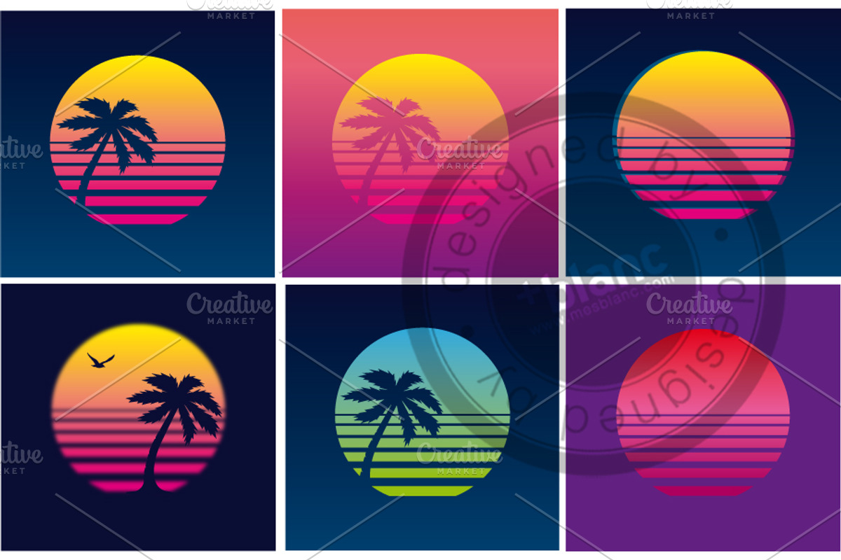 Retro Sunset, an Illustration by mesblanc (Photo 1 of 6)