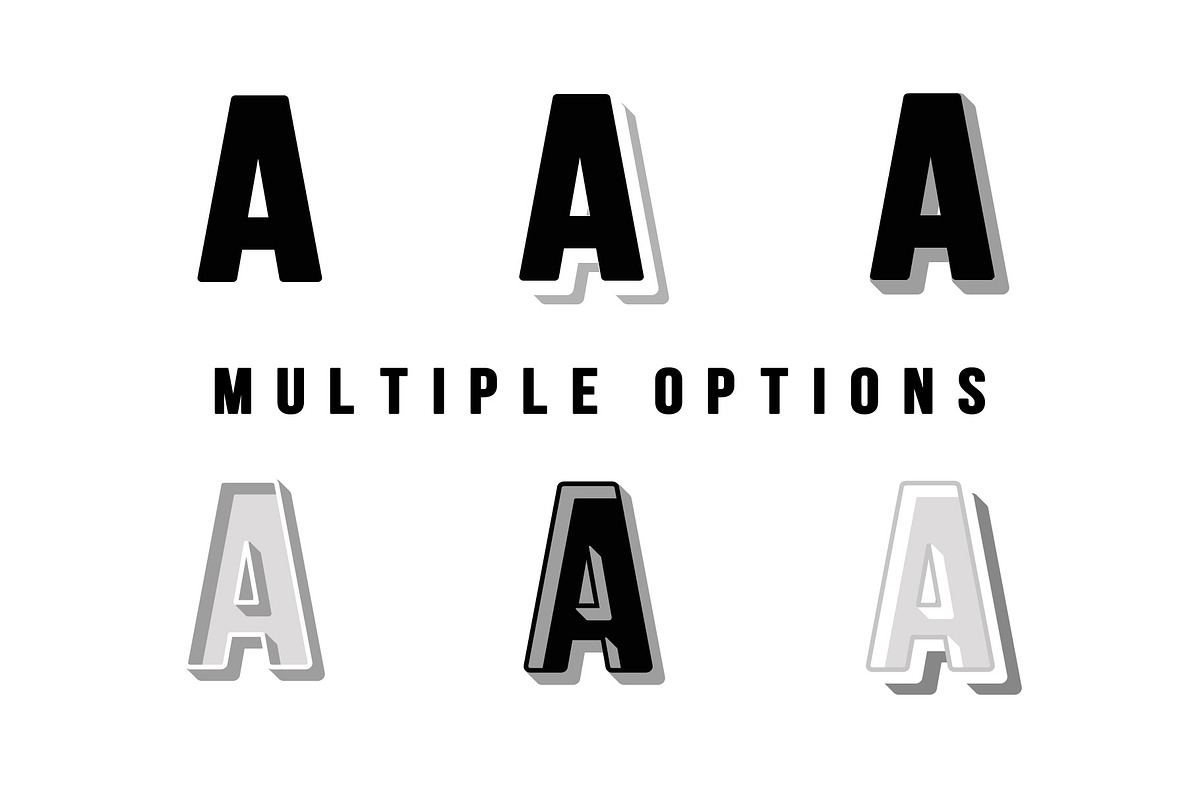 BIG SHOW - Layered 3D font preview 4