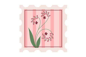 Postage stamp, icon. Hand, an Illustration by Things for designers