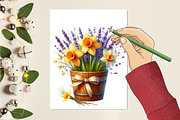 Spring Flower Garden Sublimation, an Illustration by RobertsArt (Thumbnail 2 of 7)