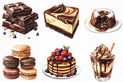 Watercolor Chocolate Heaven Clipart, an Illustration by Craft Nest (Thumbnail 5 of 6)
