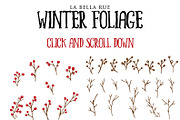 Hand Drawn Winter Christmas Foliage, an Illustration by La Bella Rue (Thumbnail 2 of 4)