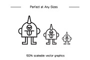 100 Cute Monster Character Icons Set, an Outline Icon by Designfour (Thumbnail 7 of 7)