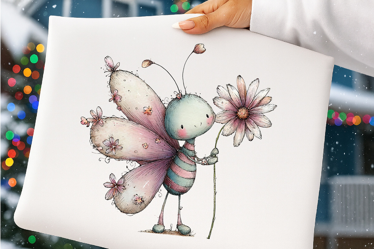 Whimsical Spring Butterfly Clipart, an Illustration by SinaCreation (Photo 7 of 9)