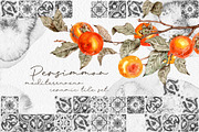 Persimmon Mediterranean ceramic tile, an Illustration by Alamella (Thumbnail 1 of 11)