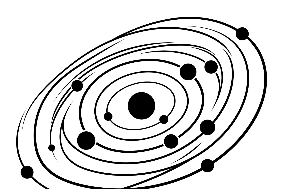 60 Planet Orbit Abstract Silhouette, an Empty State Illustration by Amazin_art (Photo 12 of 17)