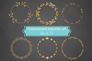Vector Wreatgs set - Ai+Eps+Png